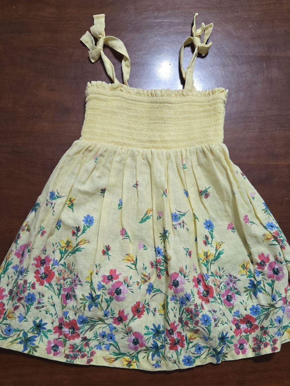 GAP Baby Floral Pale Yellow Sundress 3t